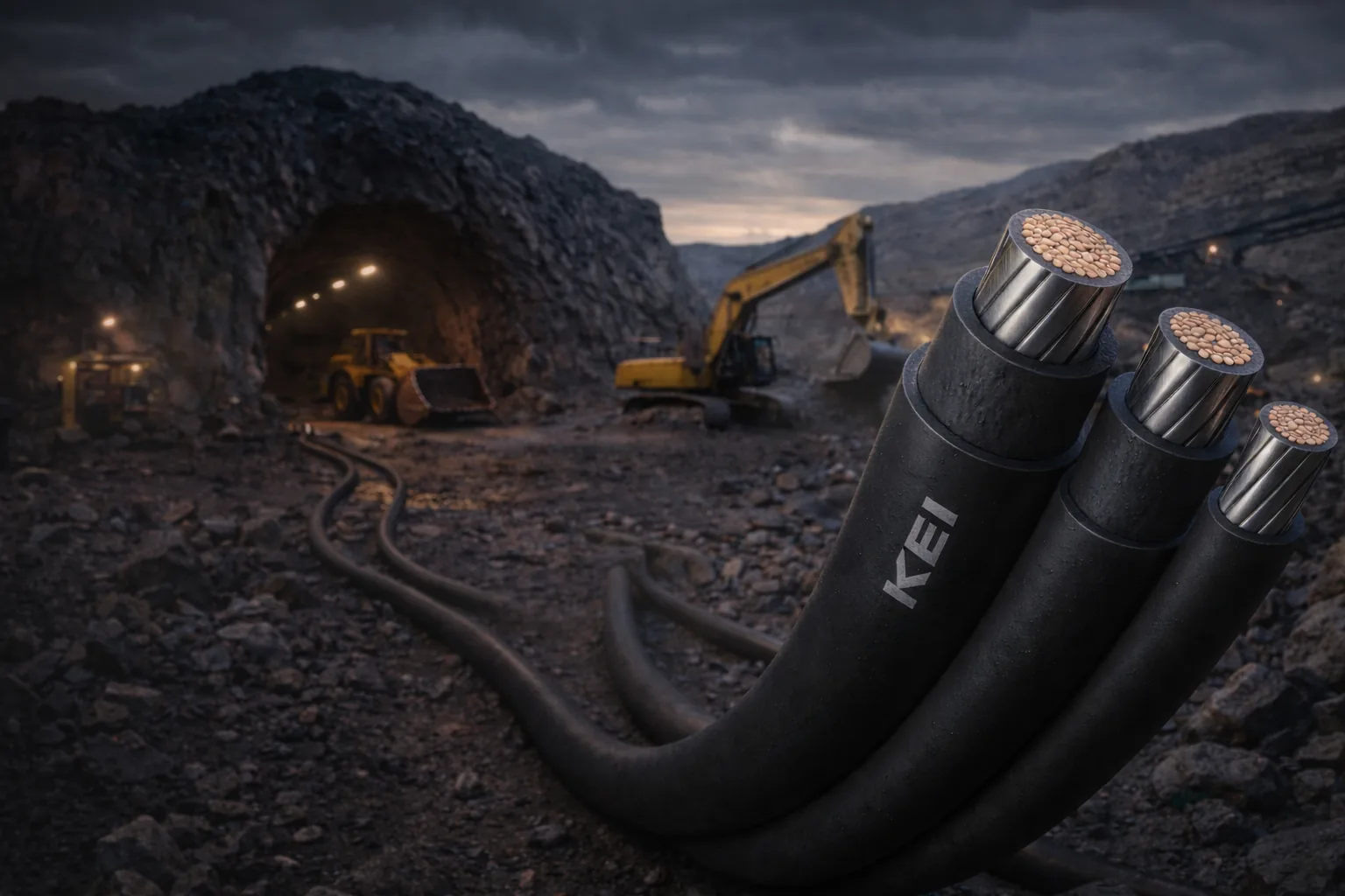 Cable KEI de media y alta tensión para minería